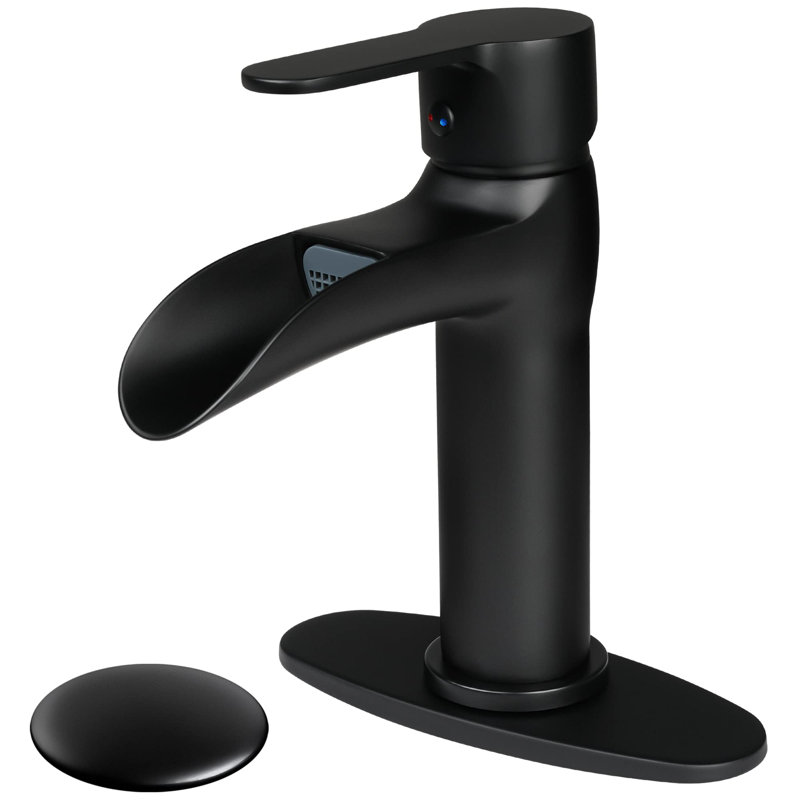 SOKA SingleHole Singlehandle Bathroom Faucet with Drain Assembly & Reviews Wayfair